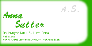 anna suller business card